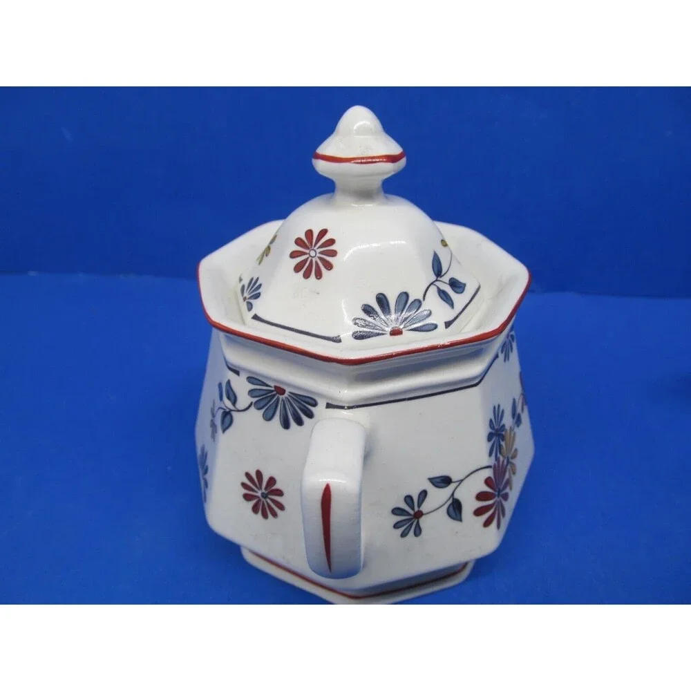 Adams Ironstone Vermont Covered Sugar Dish And Creamer Excellent Cond